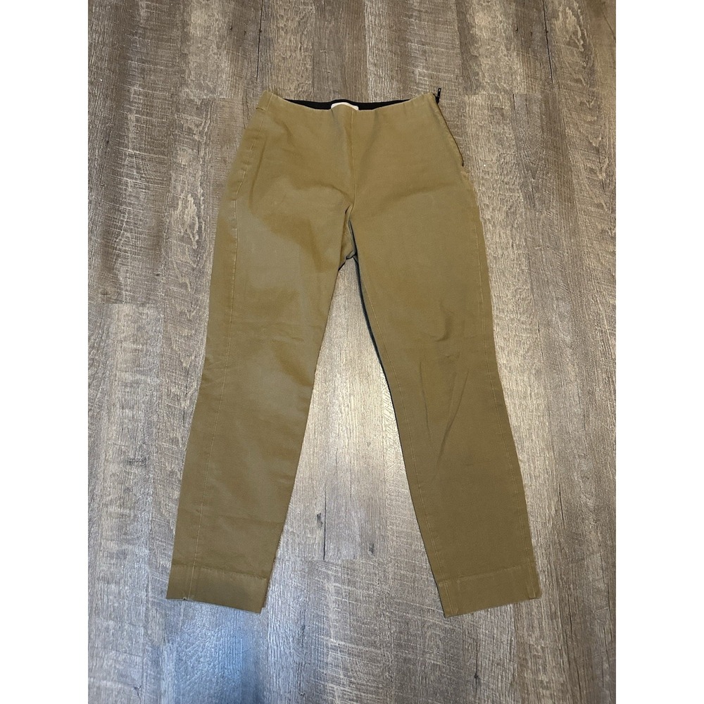 Everlane The Side Zip Work Pant Size 2 Camel Ankle Length Tapered Stretch Cotton